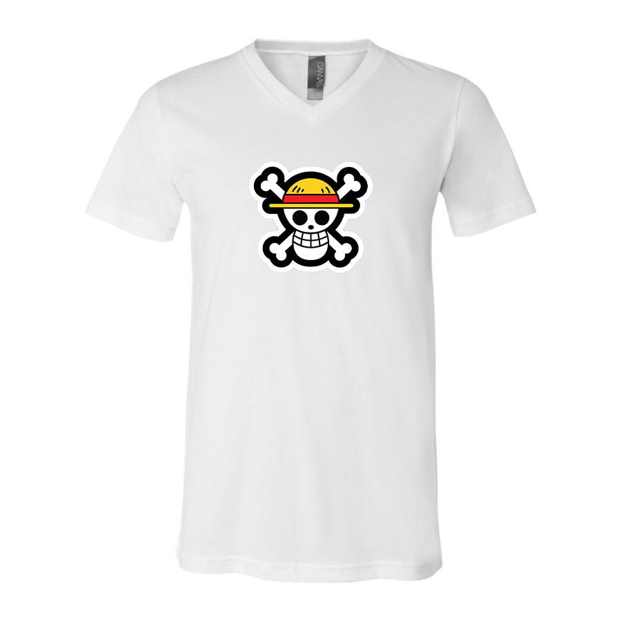 Men's Strawhat BELLA + CANVAS - Jersey V-Neck T-Shirt